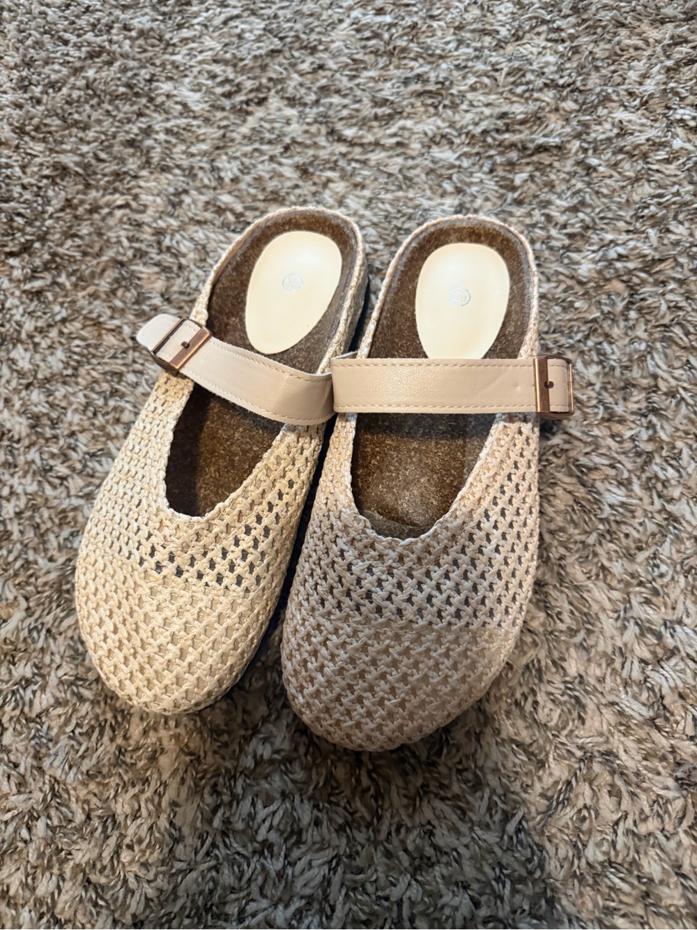 Woven Mary Jane Slip-On Shoes in Cream - Picture 5 of 7